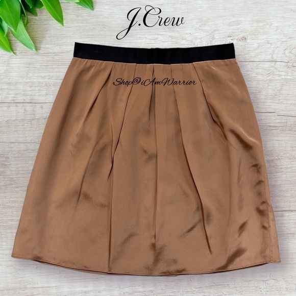 J.Crew NWT RARE Silk crepe de chine pleated mini skirt *shop@iamarrior - Picture 7 of 13